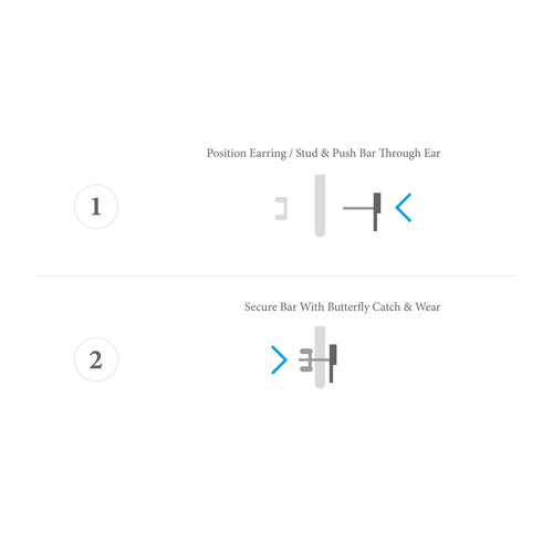 Bondi Surf Silver Earring Studs